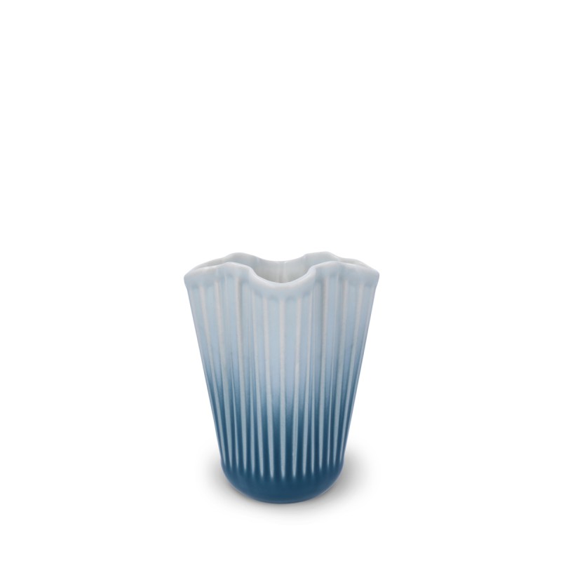 KAHLER vaas HAMMERSHOI UNFOLD blauw H 16,5cm