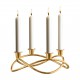 GEORG JENSEN Adventkandelaar SEASON goudkleur dia 26cm