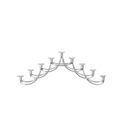 GEORG JENSEN kandelaar HARMONY MERORAH RVS H 14,2 cm