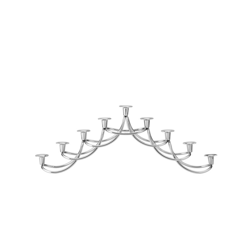GEORG JENSEN kandelaar HARMONY MERORAH RVS H 14,2 cm