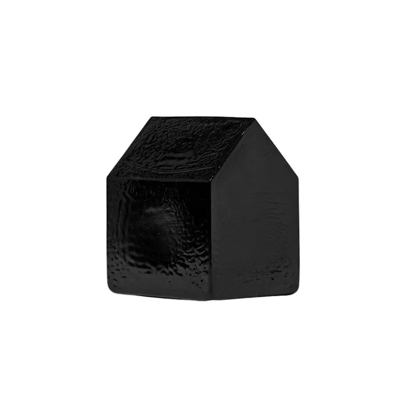 KOSTA BODA HOUSE zwart glas H 12cm