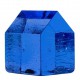 KOSTA BODA HOUSE blauw glas H 7,8cm