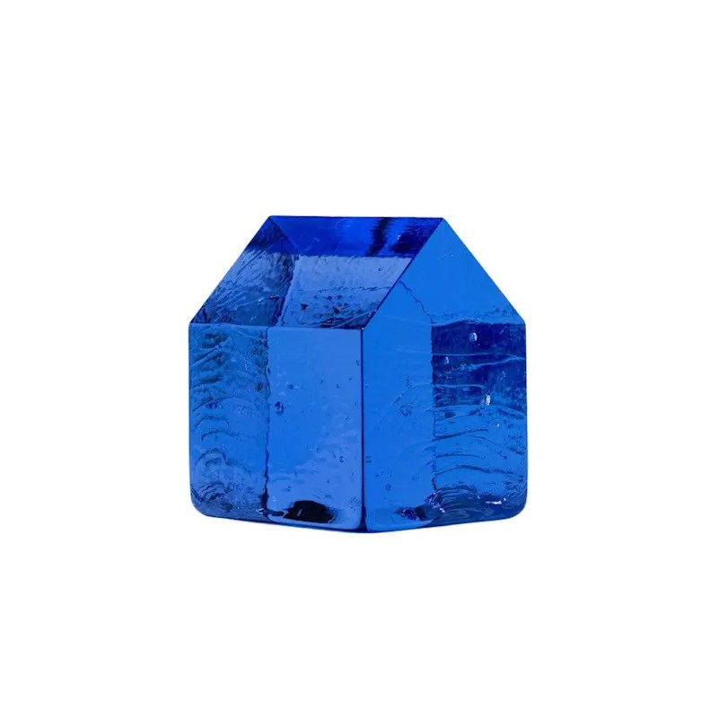 KOSTA BODA HOUSE blauw glas H 12cm