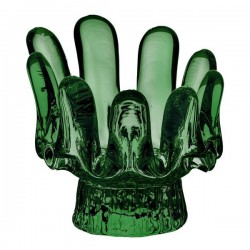 KOSTA BODA waxinelicht SUNFLOWER groen H 9,2cm