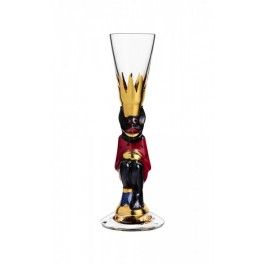 ORREFORS CRYSTAL borrelglas THE SNAPS DEVIL rood 4 cl ORREFORS CRYSTAL borrelglas THE SNAPS DEVIL rood 4 cl