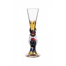 ORREFORS CRYSTAL borrelglas THE SNAPS DEVIL wit 4 cl ORREFORS CRYSTAL borrelglas THE SNAPS DEVIL wit 4 cl