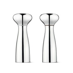 GEORG JENSEN peper- en zoutmolen ALFREDO glanzend RVS set 2 stuks