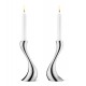 GEORG JENSEN kandelaars COBRA set 2 stuks RVS medium