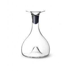 GEORG JENSEN wijnkaraf glas en RVS 