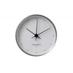 GEORG JENSEN Klok HENNING KOPPEL RVS/ witte wijzerplaat dia 10 cm