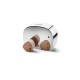 GEORG JENSEN spaarpot MONEYPHANT RVS met eiken houten tweeling