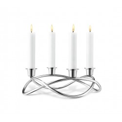 GEORG JENSEN Advent kandelaar SEASON RVS 4 kaarsen