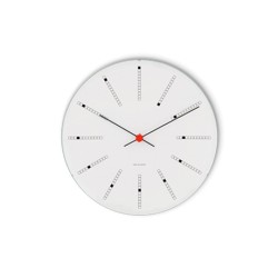 ARNE JACOBSEN Bankers klok wit/ zwart dia 29 cm