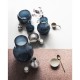 GEORG JENSEN vaas CAFU blauw glas medium