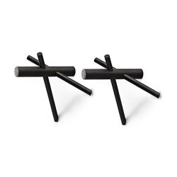 NORMANN COPENHAGEN kledinghaken STICKS zwart set 6 stuks