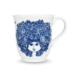 BJØRN WIINBLAD beker ROSALINDE blauw set 4 stuks
