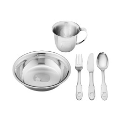 GEORG JENSEN kinderset ELEPHANT RVS 5 delig