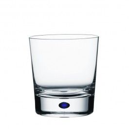 ORREFORS CRYSTAL Whisky glas Double Old Fashioned INTERMEZZO blauw 40cl set 2 stuks