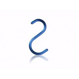 NOMESS S HOOK haken blauw set 5 stuks H 10,5cm NOMESS S HOOK haken blauw set 5 stuks H 10,5cm