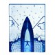 KOSTA BODA sculptuur BLUES FOUR ELEMENTS H 15cm