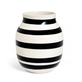 KÄHLER vaas OMAGGIO wit/ zwart H 20 cm KÄHLER vaas OMAGGIO wit/ zwart H 20 cm