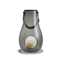 HOLMEGAARD lantaarn DESIGN WITH LIGHT -- smokey glass H 29cm