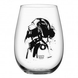 KOSTA BODA drinkglazen ALL ABOUT YOU/ LOVE HIM zwart 2 stuks KOSTA BODA drinkglazen ALL ABOUT YOU/ LOVE HIM zwart 2 stuks