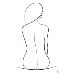 METTE HANDBERG ONE LINE Art Print SILHOUETTE A3