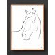 METTE HANDBERG ONE LINE Art Print HORSE A3