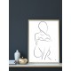 METTE HANDBERG ONE LINE Art Print SITTING SILHOUETTE A3