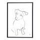 METTE HANDBERG ONE LINE Art Print DOG A3