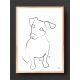 METTE HANDBERG ONE LINE Art Print DOG A3