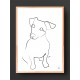 METTE HANDBERG ONE LINE Art Print DOG A3