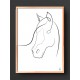 METTE HANDBERG ONE LINE Art Print HORSE B2