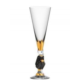 ORREFORS CRYSTAL Champagneglas THE SPARKLING DEVIL donkergrijs 19cl