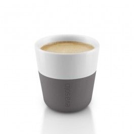 EVA SOLO Espresso koffiekoppen wit/ grijs set 2 stuks EVA SOLO Espresso koffiekoppen wit/ grijs set 2 stuks