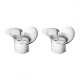 GEORG JENSEN waxinelichten BLOOM BOTANICA RVS set 2 stuks