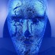 KOSTA BODA sculptuur HEADMAN blauw H14,5cm