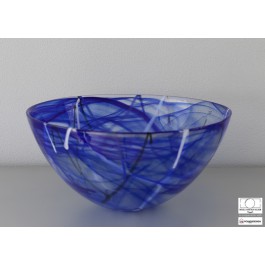 KOSTA BODA schaal CONTRAST blauw groot
