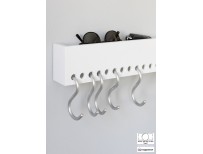 NOMESS SO-HOOKED kapstok wit 60 cm alu S-Hooks