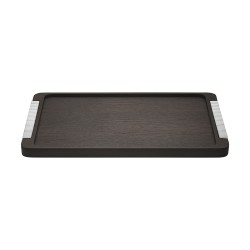 GEORG JENSEN dienblad BERNADOTTE RVS/ gerookt eiken