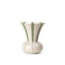 KAHLER vaas SIGNATURE creme/ groen H 20cm