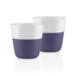 EVA SOLO Espresso koffiekoppen wit/ violetblauw set 2 stuks