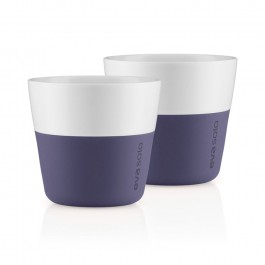 EVA SOLO Lungo koffiekoppen wit/ violetblauw set 2 stuks