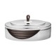 GEORG JENSEN onderzetters MANHATTAN donkerbruin leer 4 stuks